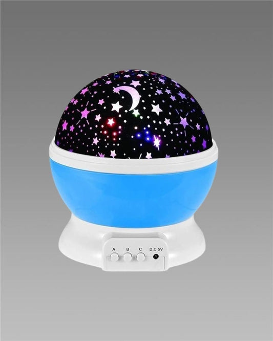 Star Master Rotating 360 Degree Moon Night Light Lamp Projector with Colors and USB Cable,Lamp for Kids Room Night Bulb (Multi Color,Pack of 1) (Random)